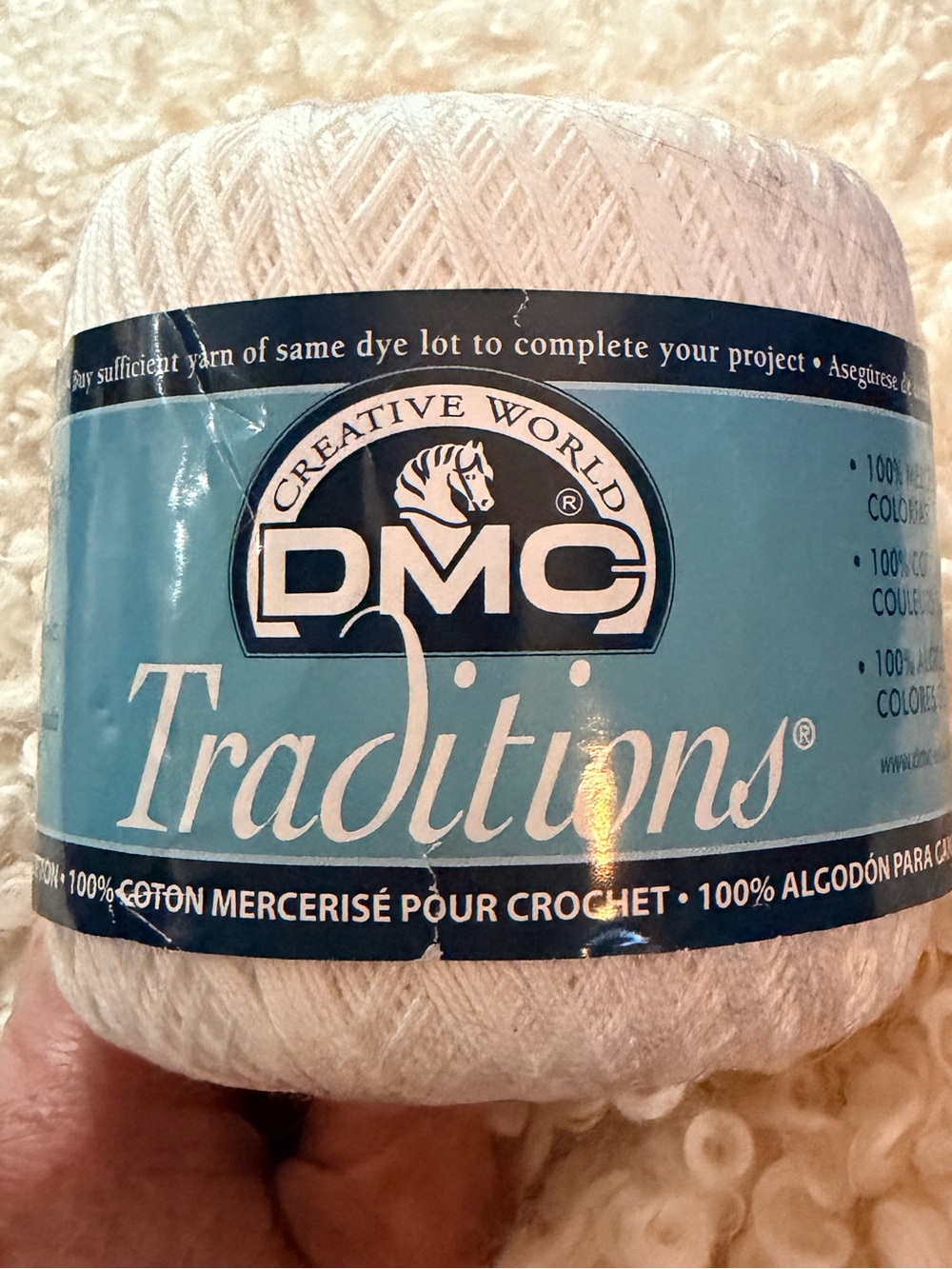 Crochet Cotton Yarn - White
